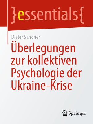 cover image of Überlegungen zur kollektiven Psychologie der Ukraine-Krise